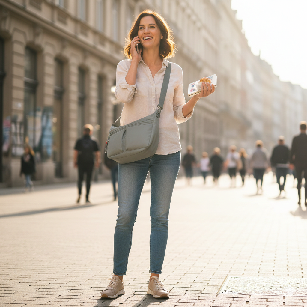 ALEX | Large Crossbody A4 + RFID | 100% Recycled RPET