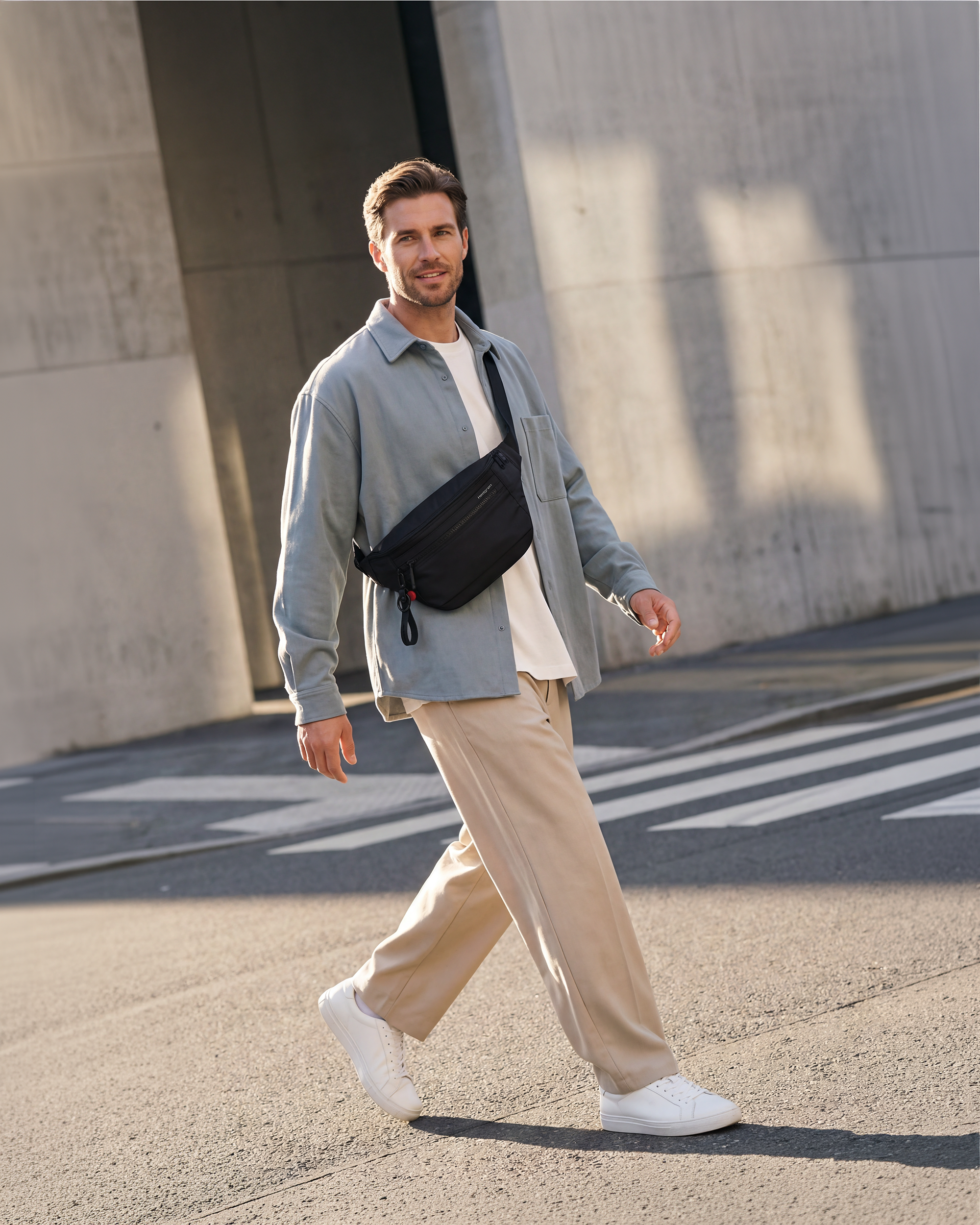 BRANCO | Sling crossbodytas + RFID | 100% gerecycled RPET