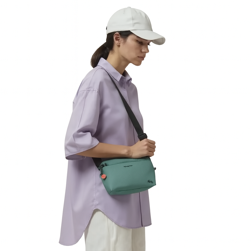 JUN | Women's Waist Bag| Duck Green|String Collection|Hedgren