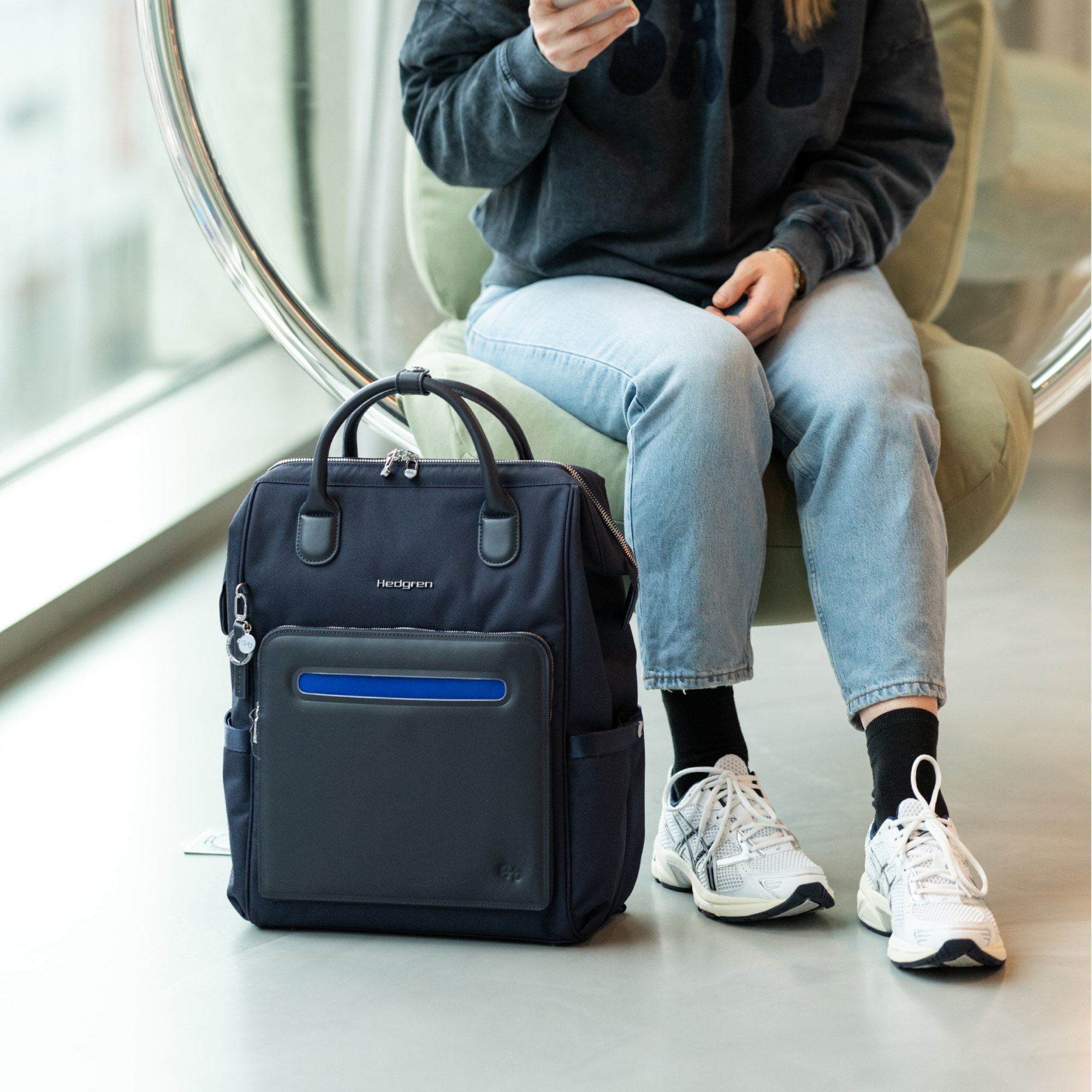 MOKA L| Women's Backpack| Peacoat Blue| Fika Collection|Hedgren