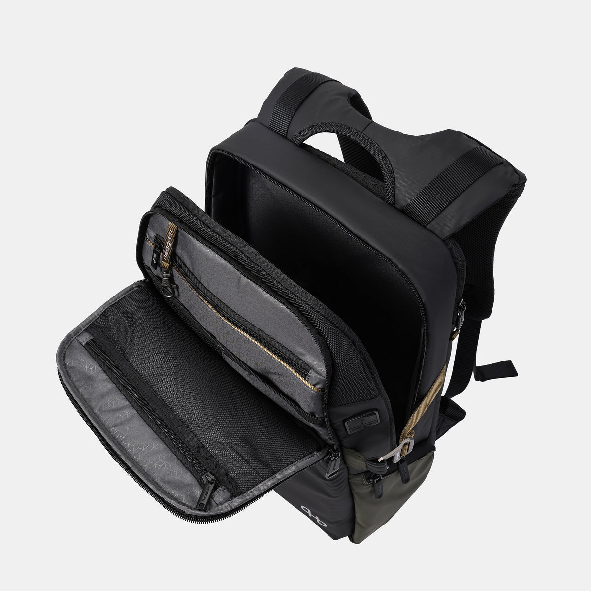 RAIL | Rugzak met 3 compartimenten 15,6" + regenhoes + RFID