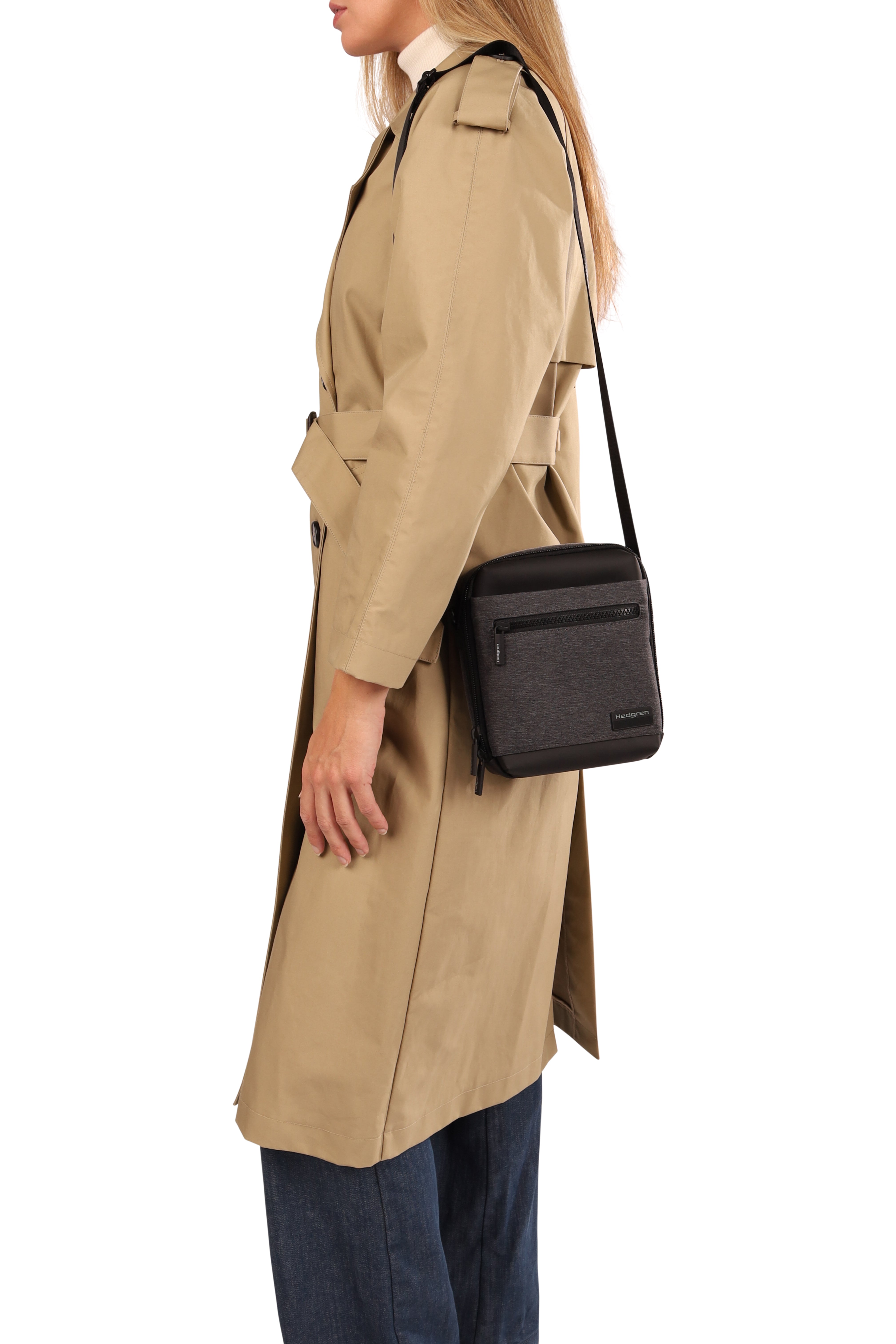 Men's App Vertical Crossover Pouch Stylish Grey|Next Collection