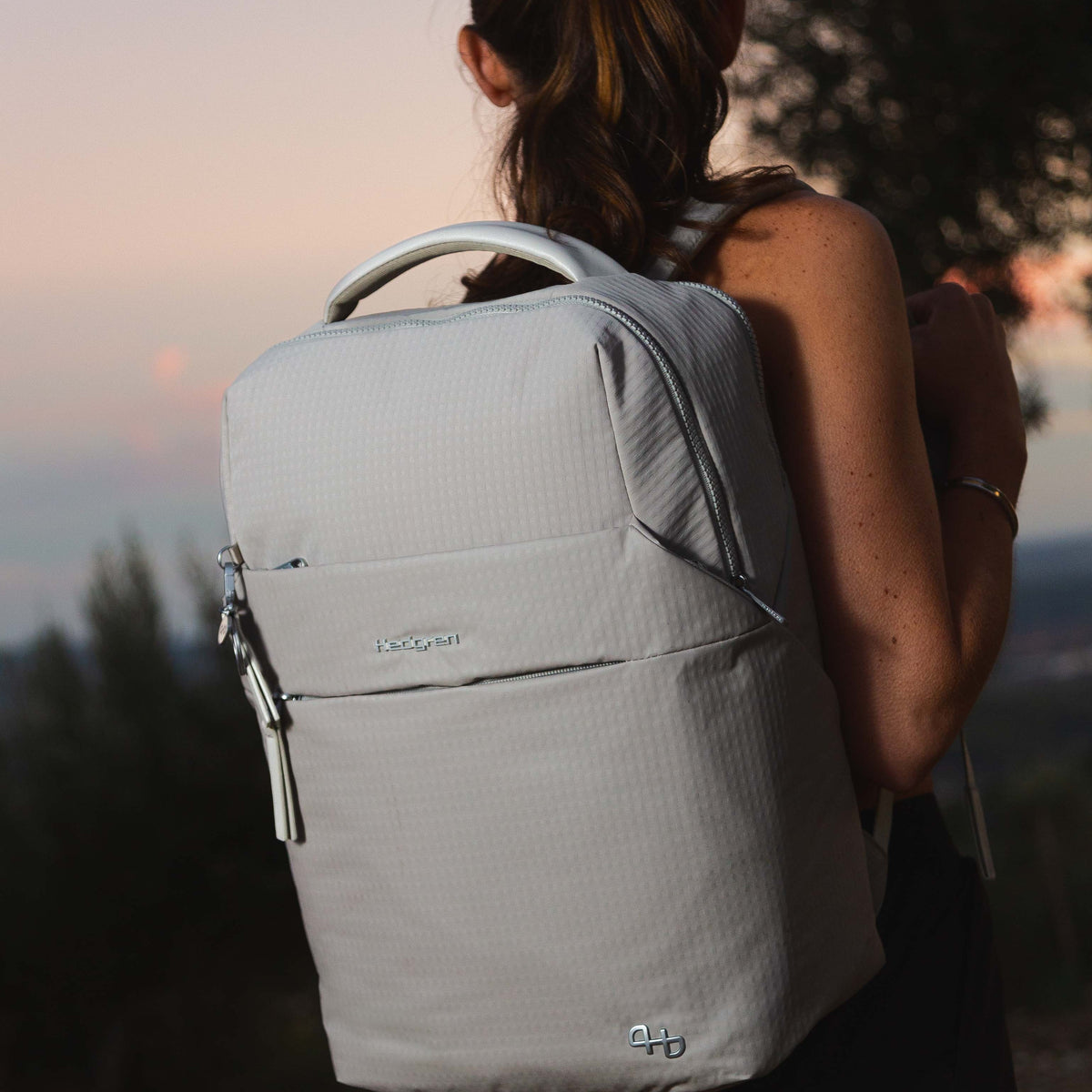 Unisex Shiki Large Backpack Pussywillow Grey| Furo Collection 